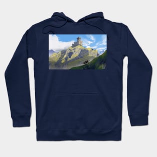 Traveler and the castle light Hoodie